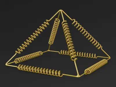 Golden Pyramid Yu Shynsye 15x15x10 M 1 3D model