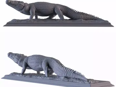 Crocodile Statue 3D print model