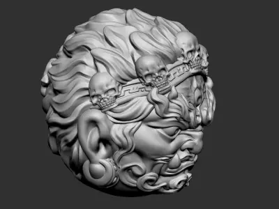 Tibetan Buddha head 3D print model