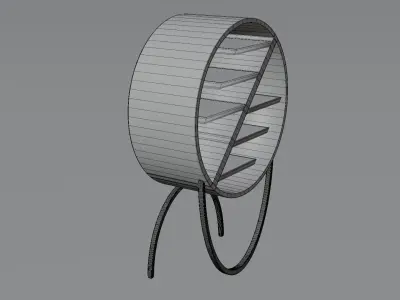 shelf-A01 book shelf with circular shape Free 3D model