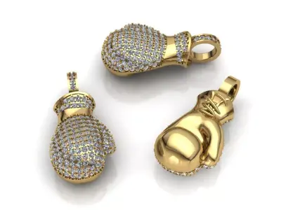 Pendant Box Gloves Jewelry Brand 3D print model