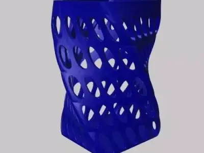 Pencil Holder Twisted Pencil Holes Free 3D print model