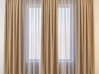 Set 23 Curtains 3D model