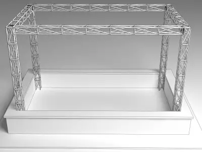 Bar with Truss 3D model