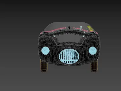 Sports Car Osca Black 3D model