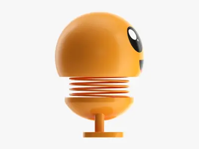 Car spring toy figure 03 smile happy 3D model