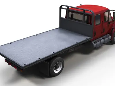 Durastar crewcab flatbed truck Low-poly 3D model