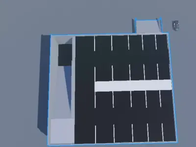 car park and a car for scale 3D model