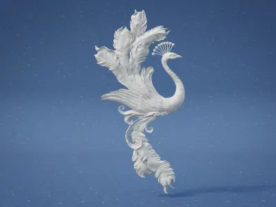 Peacock 3D print model