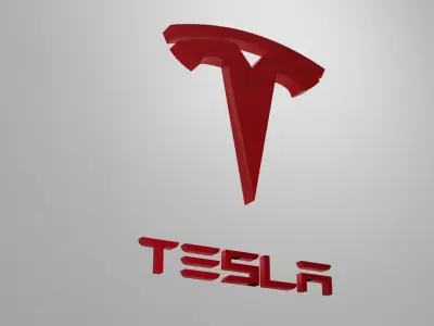 Tesla Logo Low-Poly 3D model 3D model