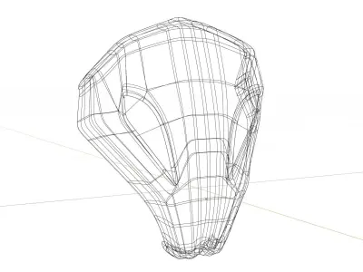 Snake Mask Low-poly 3D model