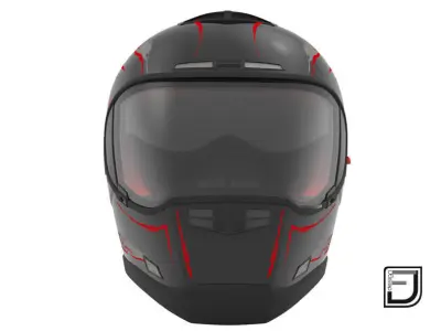 Black Helmet H10 3D model