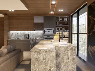 Modern living - C4 3D model