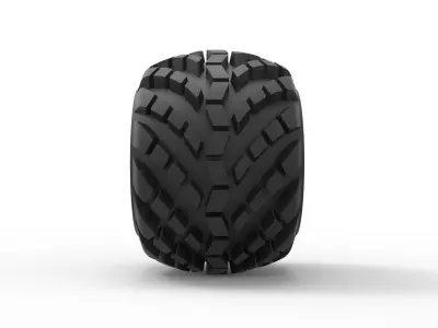 Arched offroad wheel 3D print model