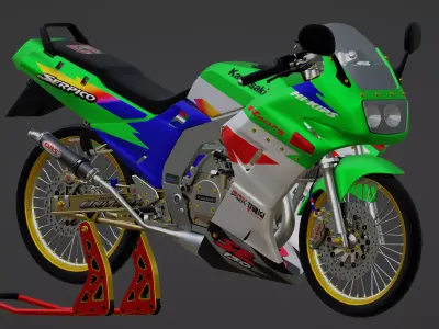 Kawasaki Ninja Serpico SE Low-poly 3D model