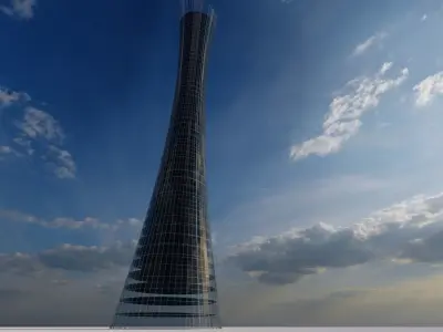 Doha Tower 3D model