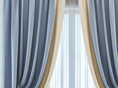 Set 14 Curtains 3D model