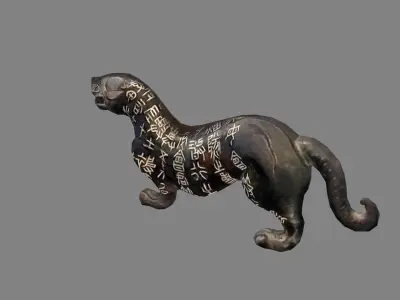 Tiger Talisman - A symbol of power Low-poly 3D model