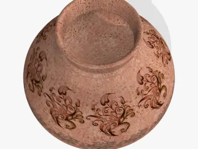 Mud Clay Pot Low-poly 3D model