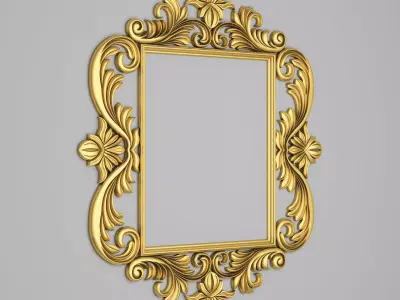 Classic Frame Mirror 004 3D model