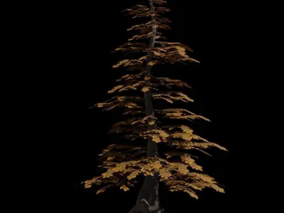 Tree Collection 1 - 3 trees - 2 colors Free low-poly 3D model