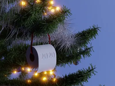 toilet paper christmas ornament 3D print model