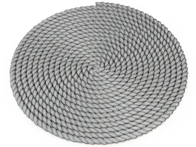 A thick mat of jute rope 3D model