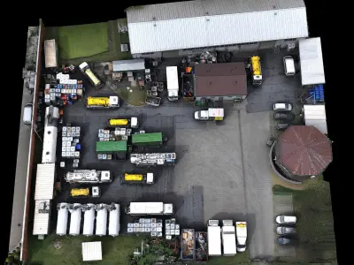 construction-site trucks machinery terrain photogrammetry Low-poly 3D model