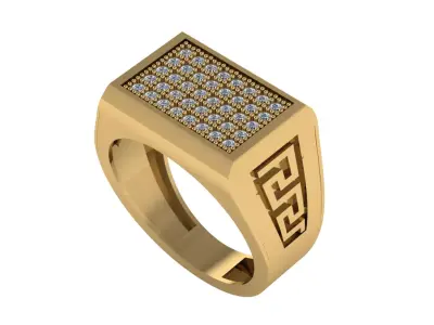 Man ring 3D printable for gold and silver 3D print model