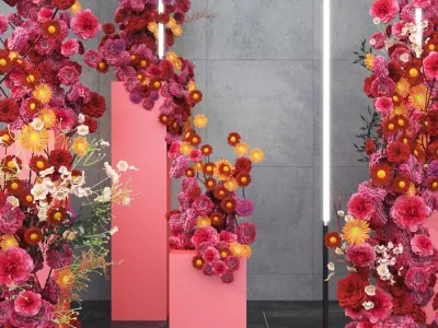 Floristry Fine art display 3D model