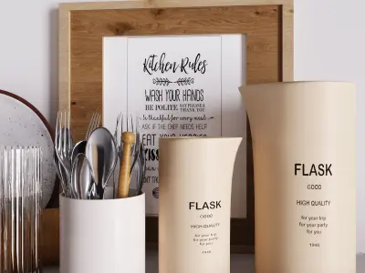 kitchen accessories 3D model