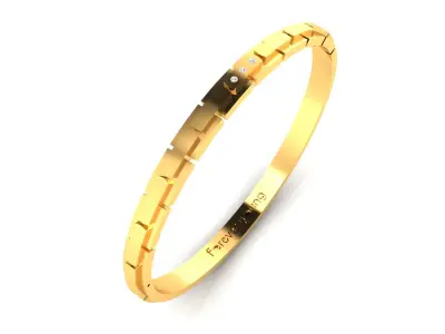 Band 3dm Render Details gold ring 3D print model
