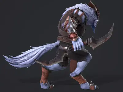Werewolf Assassin Low-poly 3D model