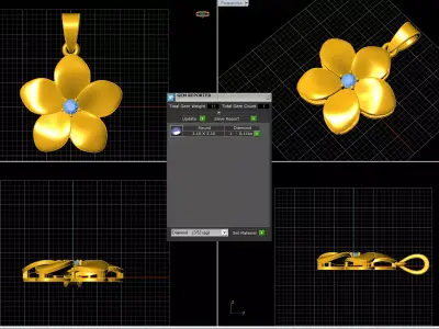 Pka Necklace Jewellery Romdul flower  3D print model