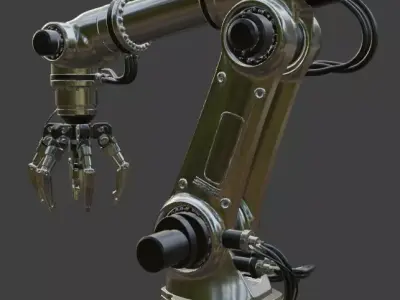 Industrial Robotic Arm 3D Model 3D model