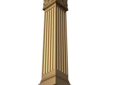 Column Capital 0902 Low-poly 3D model