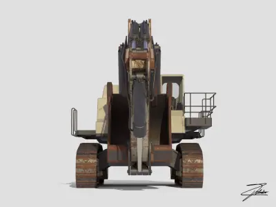 Excavator Liebherr 984 Low-poly 3D model