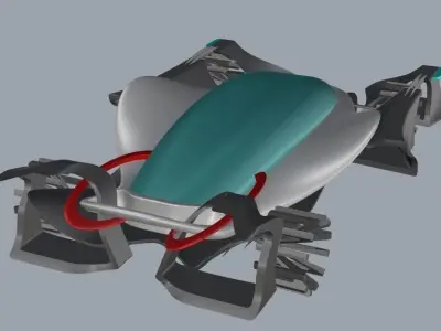 Circuit sport car concept Low-poly 3D model