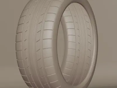 Sport Car Tyre 3d Model 3D model