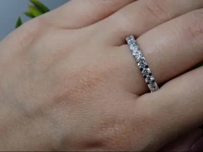 Tiffany Style Full Round Diamond Ring  3D print model