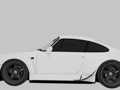 Porsche 911 GT2 993 RWB HellSpec V2 3D model
