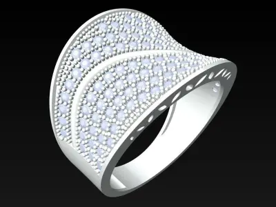 Diamond Ring - Womens Rings - GN202 3D print model
