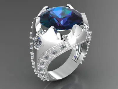 luxury ring for women 3D print model