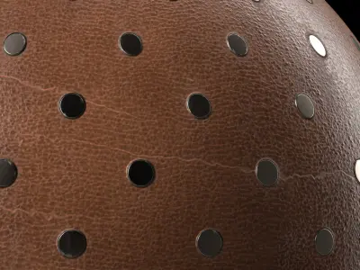 Leather Materials 39- Leather Panel By Dot Metal - Pbr Seamless Texture