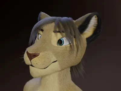 Logan Anthro Lion 3D model