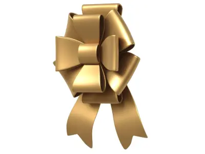 Christmas Bow Ribbon 47 Low-poly 3D model