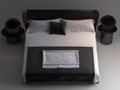 B and B Italia Alys Style Modern Bed  3D model