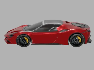 Ferrari SF90 - 3D Model Low-poly 3D model