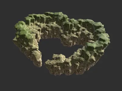 8k Love Hills heart shape terrain landscape 3D model