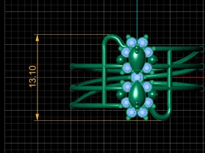 PRECIOUS EMBELLISHED RING 3D PRINTABLE MODEL 3D print model